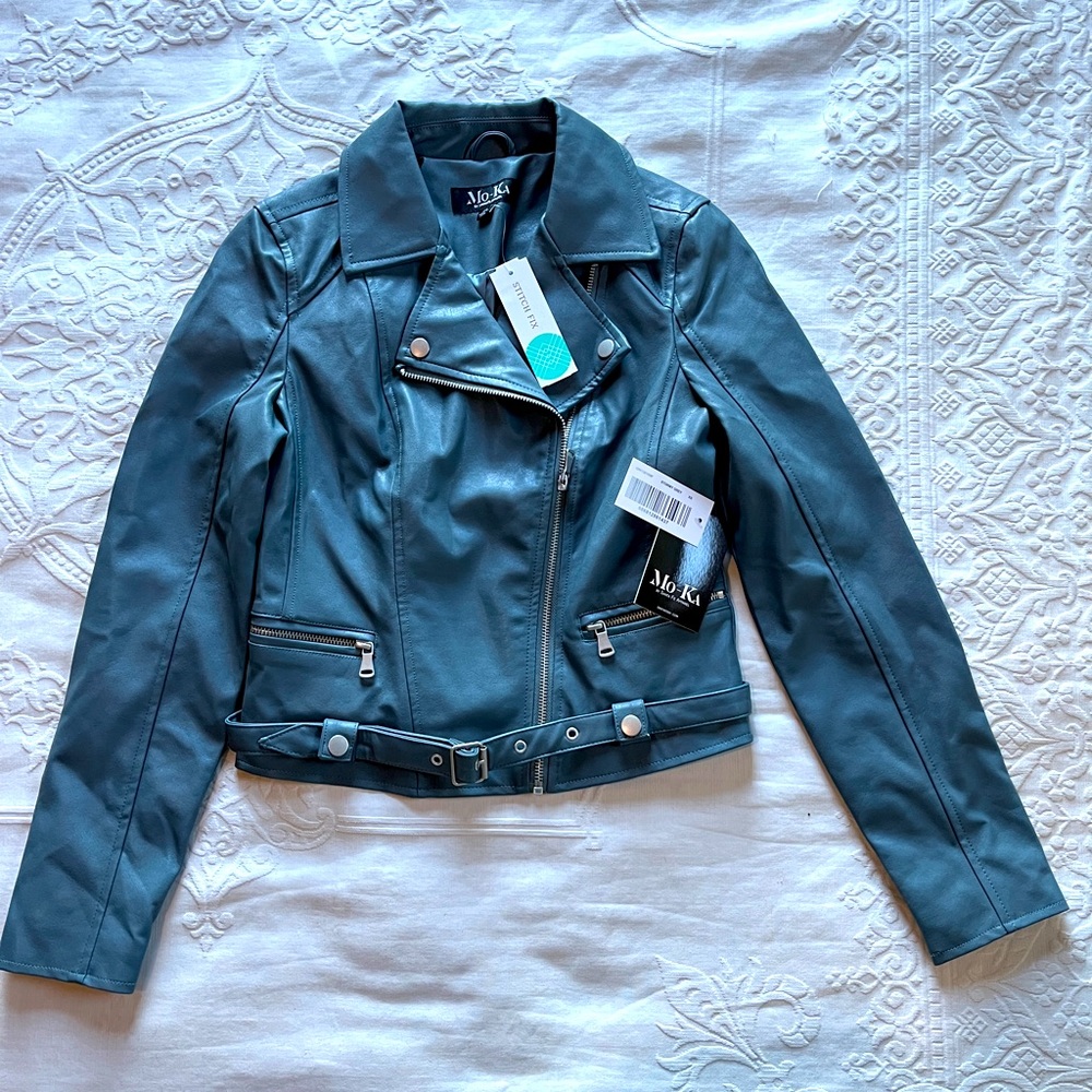 Mo-Ka Cropped Moto Jacket—Super Cute Brand New